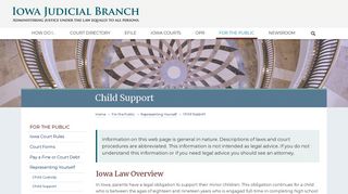 Child Support | Iowa Judicial Branch