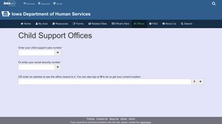 Iowa Child Support - Offices - Iowa Department of Human Services