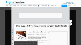 Child support: Overdue payments surge in South Dakota - Argus Leader
