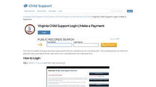 Virginia Child Support Login | Make a Payment | Child-Support.com