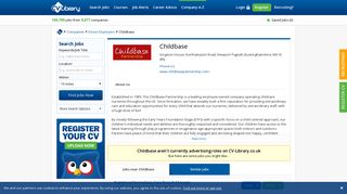 Latest Childbase jobs - UK's leading independent job site - CV-Library ...