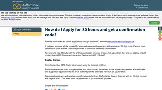 How do I Apply for 30 hours and get a confirmation code ...