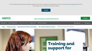 Training and support for volunteers | NSPCC