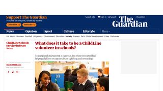 What does it take to be a ChildLine volunteer in schools? | Society ...
