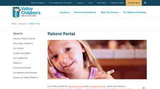 Patient Portal - Valley Children's Healthcare