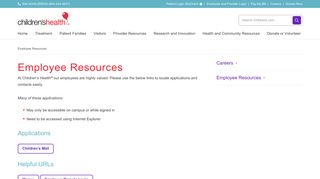 Employee Resources - Children's Health