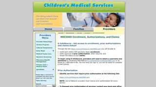 Children's Medical Services - Provider Information