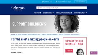 Support Children's | Children's Minnesota