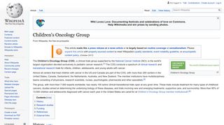 Children's Oncology Group - Wikipedia