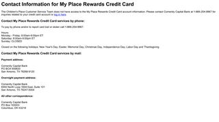 My Place Rewards Credit Card - The Children's Place