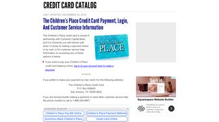 The Children's Place Credit Card Payment, Login, and Customer ...