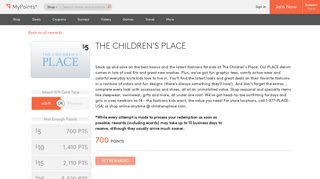 The Children's Place - MyPoints: Your Daily Rewards Program