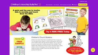 Children's Church Bulletins - Children's Worship Bulletins