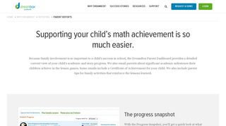 Parent Reports - DreamBox Learning