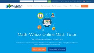 Online Math Tutor For Kids | Math-Whizz | Whizz Education