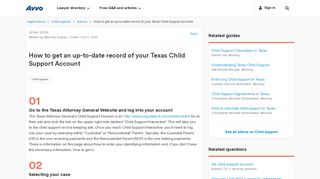 How to get an up-to-date record of your Texas Child Support Account