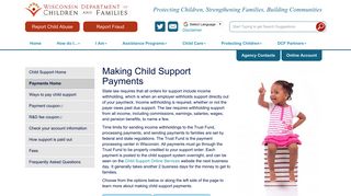 Making Child Support Payments - Wisconsin Department of Children ...