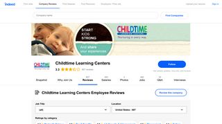 Working at Childtime Learning Centers: 601 Reviews | Indeed.com