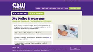 My Policy Documents | Chill Insurance Ireland