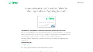 When do I receive my Chime Visa Debit Card after I open a Chime ...