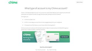 What type of account is my Chime account? – Chime Banking - Help ...