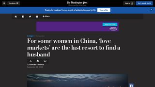 For some women in China, 'love markets' are the last resort to find a ...