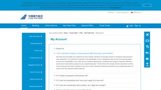 My Account-China Southern Airlines Co. Ltd. csair.com