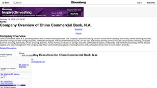 Chino Commercial Bank, N.A.: Private Company Information ...