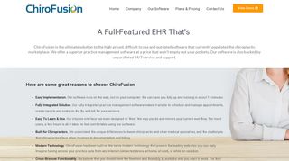 Chiropractic EHR & Billing Software - ChiroFusion