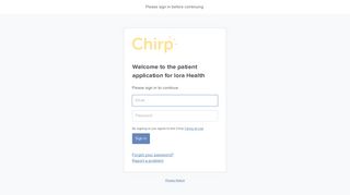 Chirp for Patients