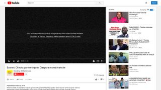 Econet/ Chitoro partnership on Diaspora money transfer - YouTube
