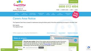 Carers Area Notice | Capstone Foster Care
