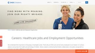 Careers: Healthcare Jobs and Employment Opportunities at CHOC ...