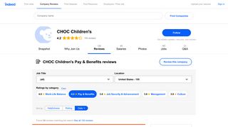 Working at CHOC Children's: Employee Reviews about Pay & Benefits ...