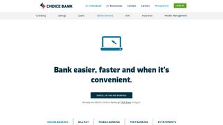 Choice Financial Solutions for Personal Online Banking - Choice Bank ...