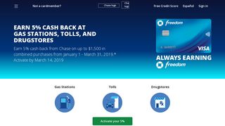 Chase Freedom: Cash Back Credit Card | Chase.com