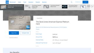 The David Jones Platinum Credit Card | AMEX Australia