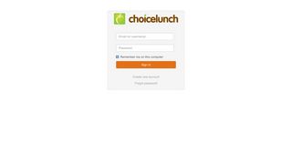 Login to choicelunch