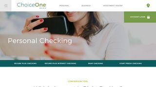 Personal Checking | ChoiceOne Bank