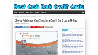 Choice Privileges Visa Signature Credit Card Login Online – Best ...