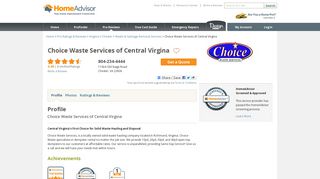 Choice Waste Services of Central Virgina | Chester, VA 23836 ...