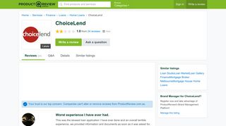 ChoiceLend Reviews - ProductReview.com.au