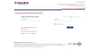 Cholamandalam :: Registered User - Chola MS