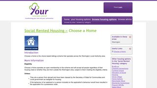 Your Housing Group - Choose a Home