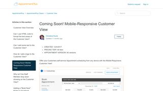Coming Soon! Mobile-Responsive Customer View – AppointmentPlus