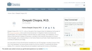 Deepak Chopra, M.D. | Page 3 | The Chopra Center