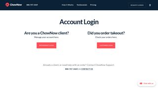 Account Login - ChowNow