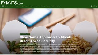 ChowNow On Mobile Ordering Platform Security | PYMNTS.com