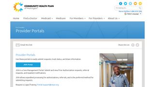 Community Health Plan of Washington Provider Portals