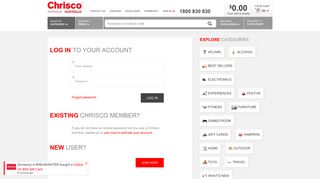 Log in to your account - Chrisco